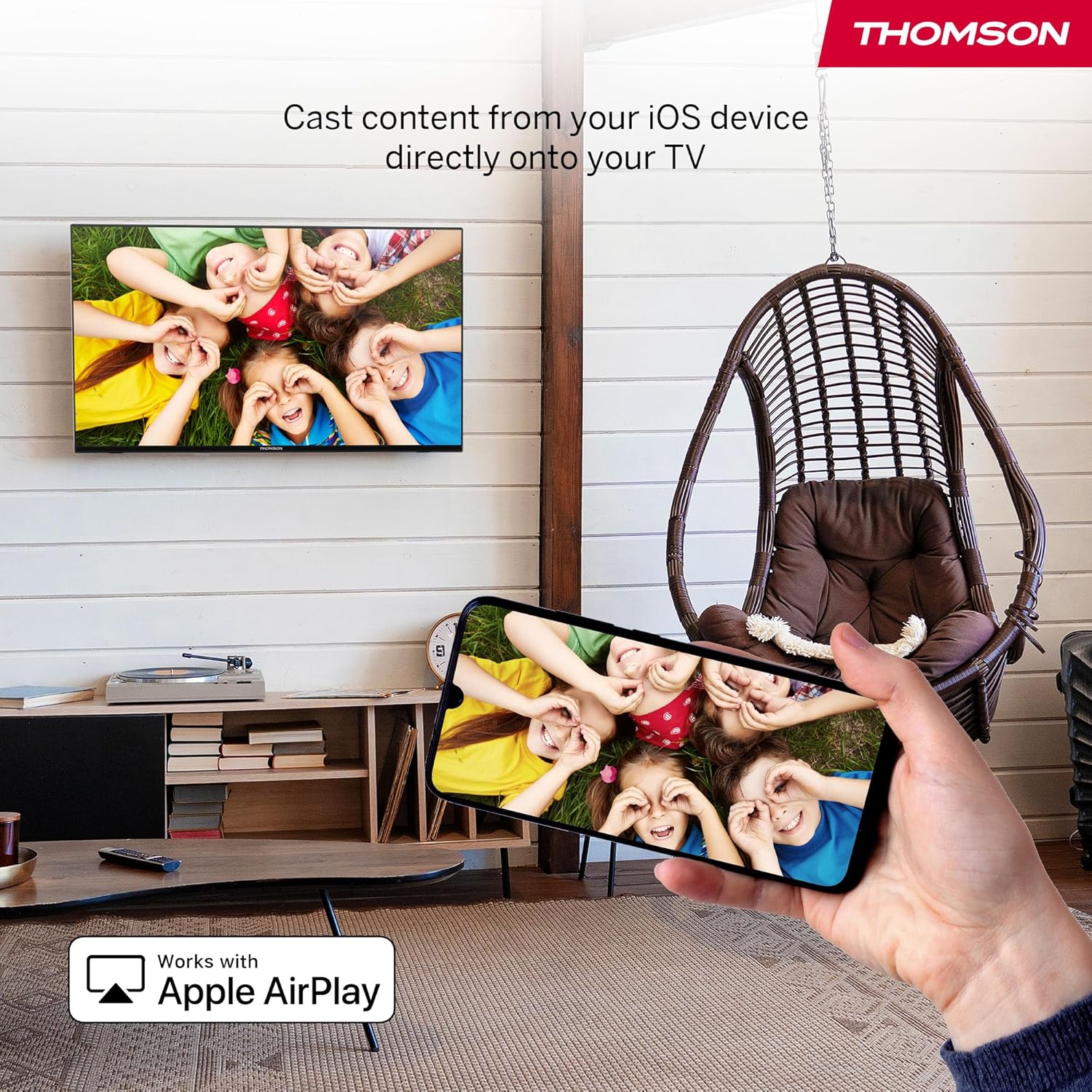 THOMSON 32 Pouces (82 cm) HD LED Fire TV with Alexa voice control AirPlay Triple Tuner (Cable Satellite Antenna) Bluetooth 5.0 HDMI USB ports AV in CI USB - 32HF2S34