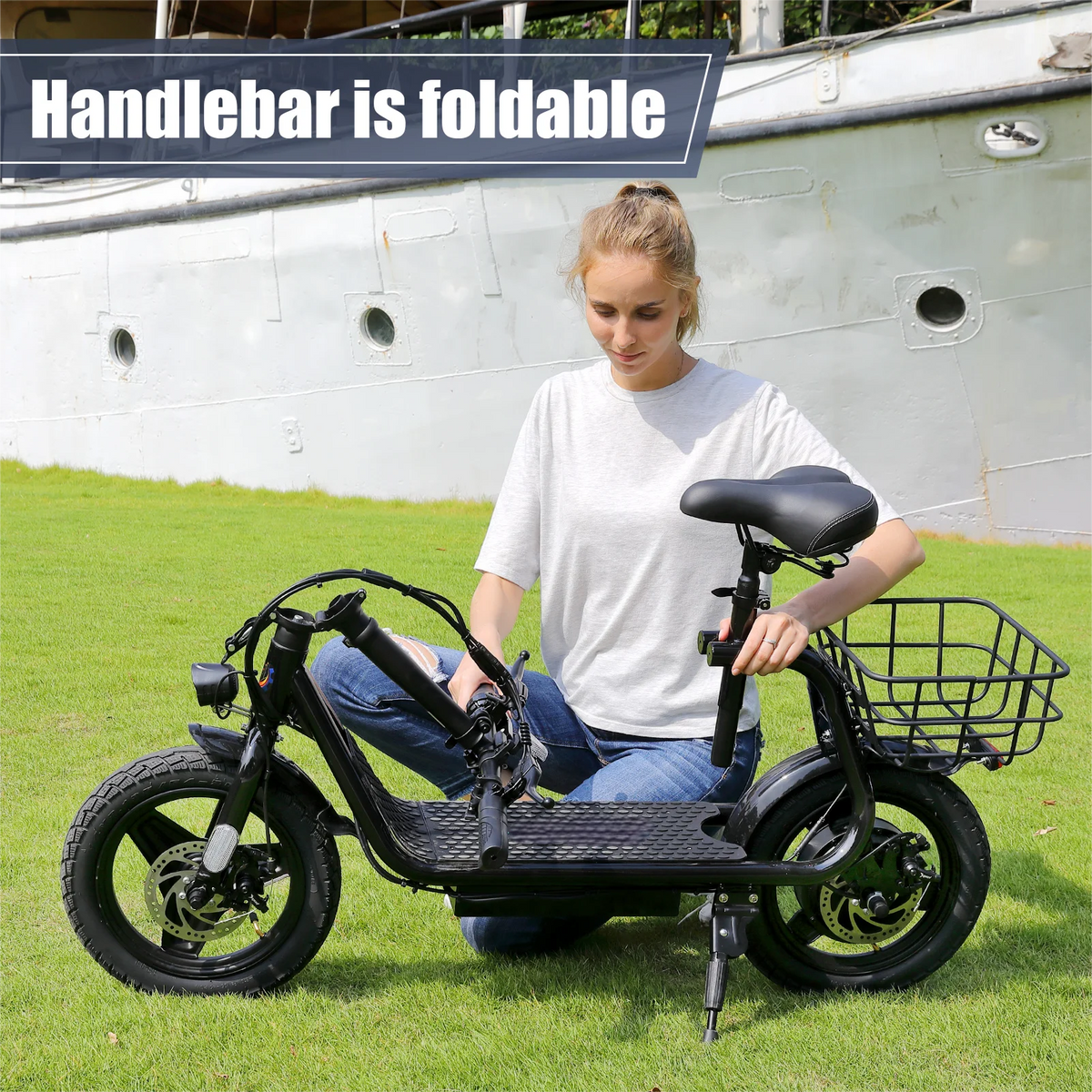 SANOPY 350W Electric Scooter with Seat for Adults, 15 Miles Range 20 Mph, 36V 5.2ah Battery Moped - Product image 3