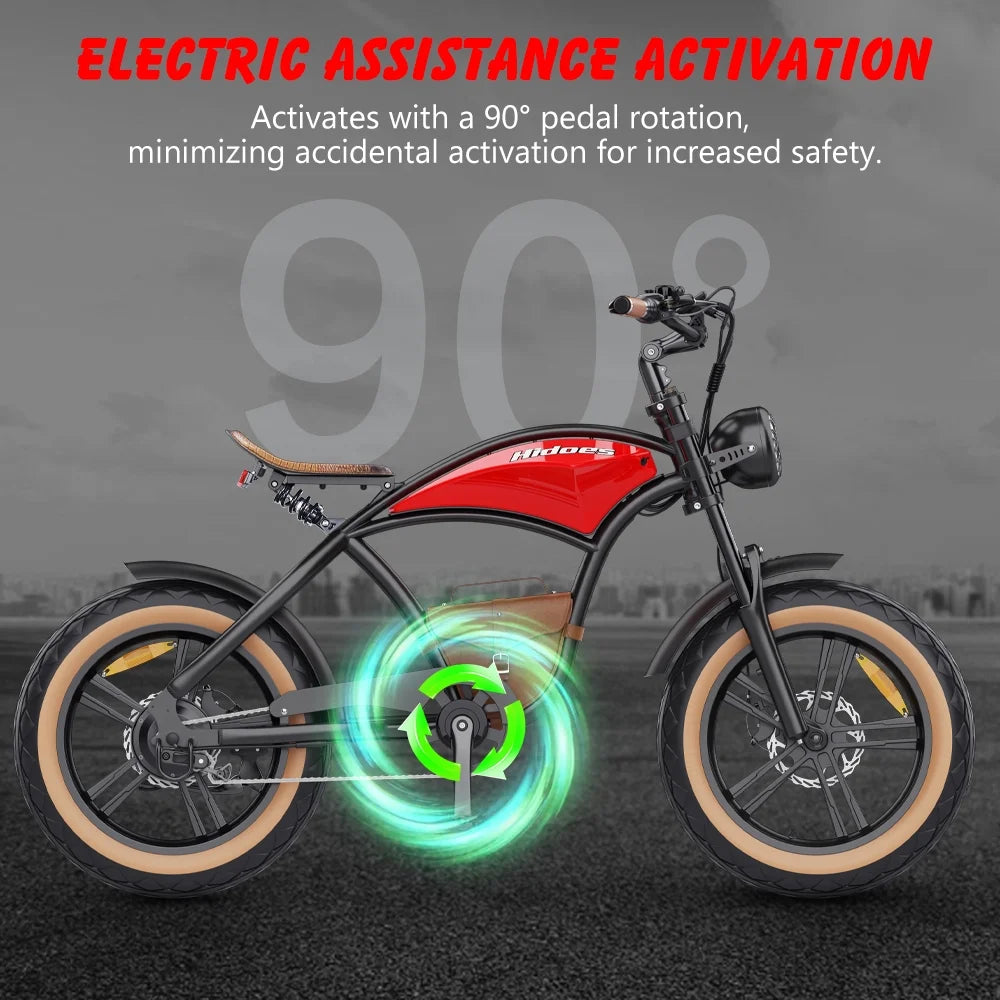 Hidoes B10 Electric Mountain Bike for Men/Woman 1000W Adult Electric Bicycle 20" Fat Tire Off Road E - Product image 11