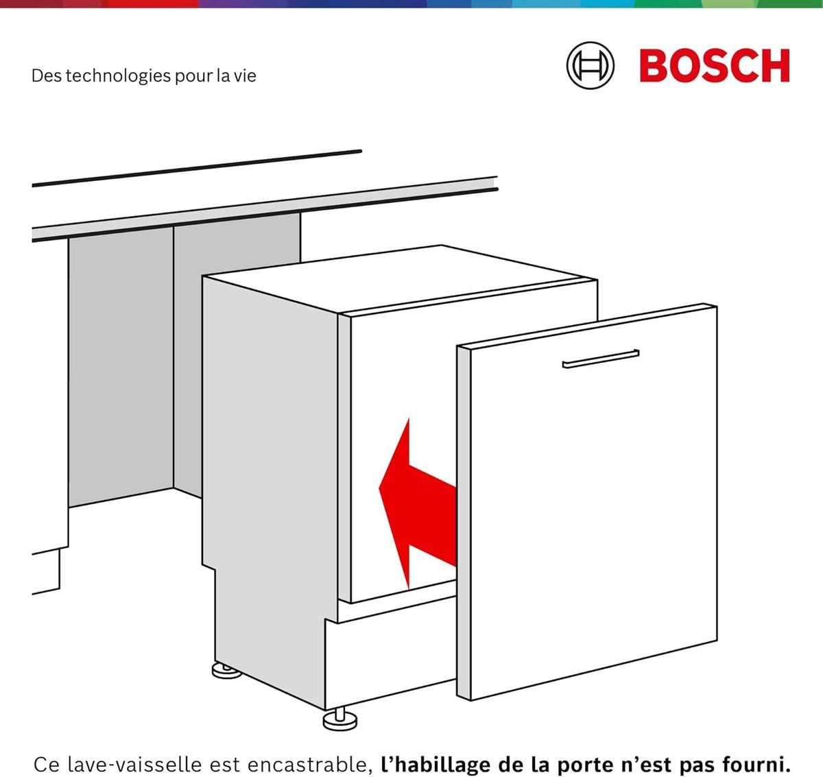 Bosch SMV26AX01F, Series 2, 60 cm dishwasher, Built-in