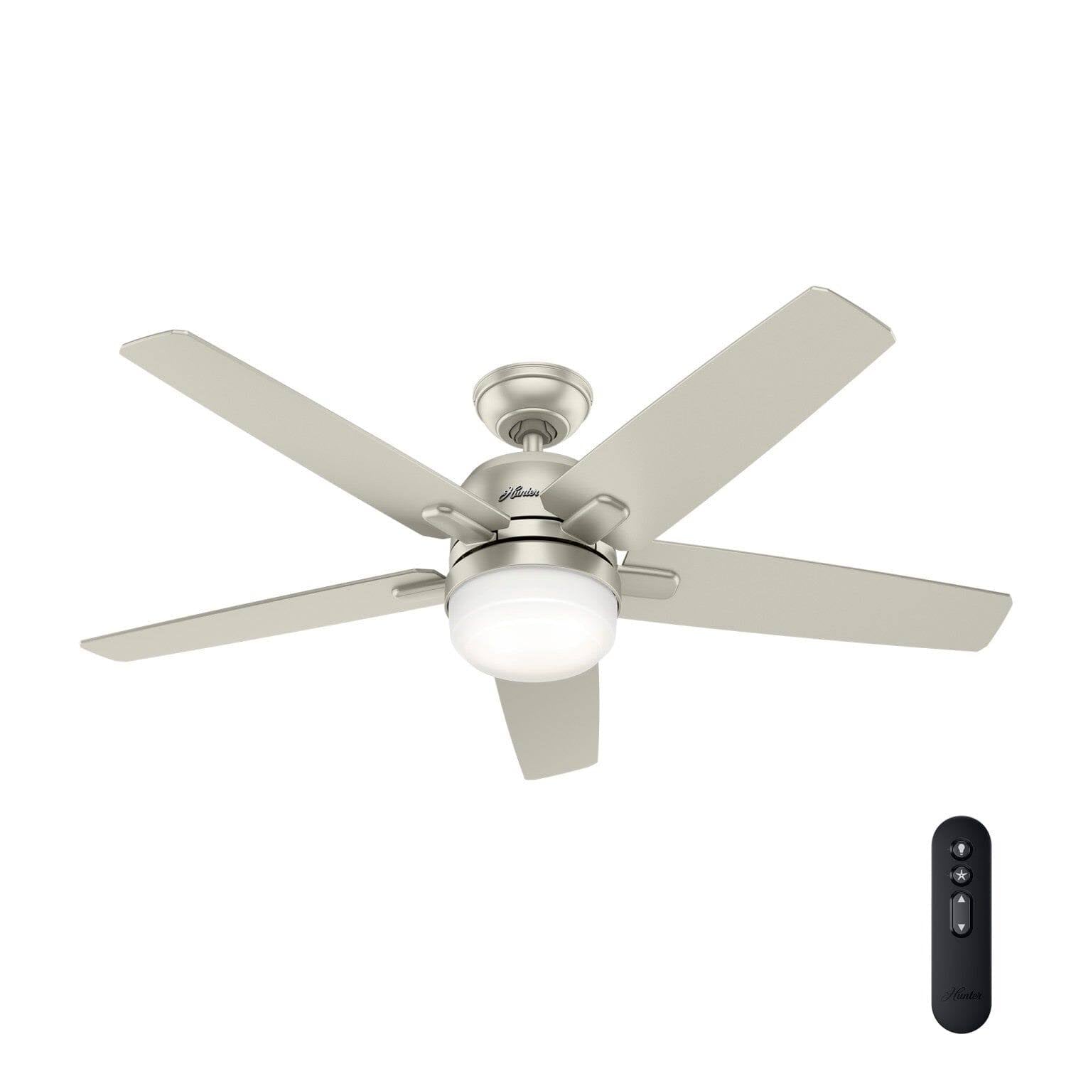 Hunter Cavera II 52 in. Indoor Matte Black WiFi-Enabled Smart Ceiling Fan with Light Kit and Remote - Product image 1
