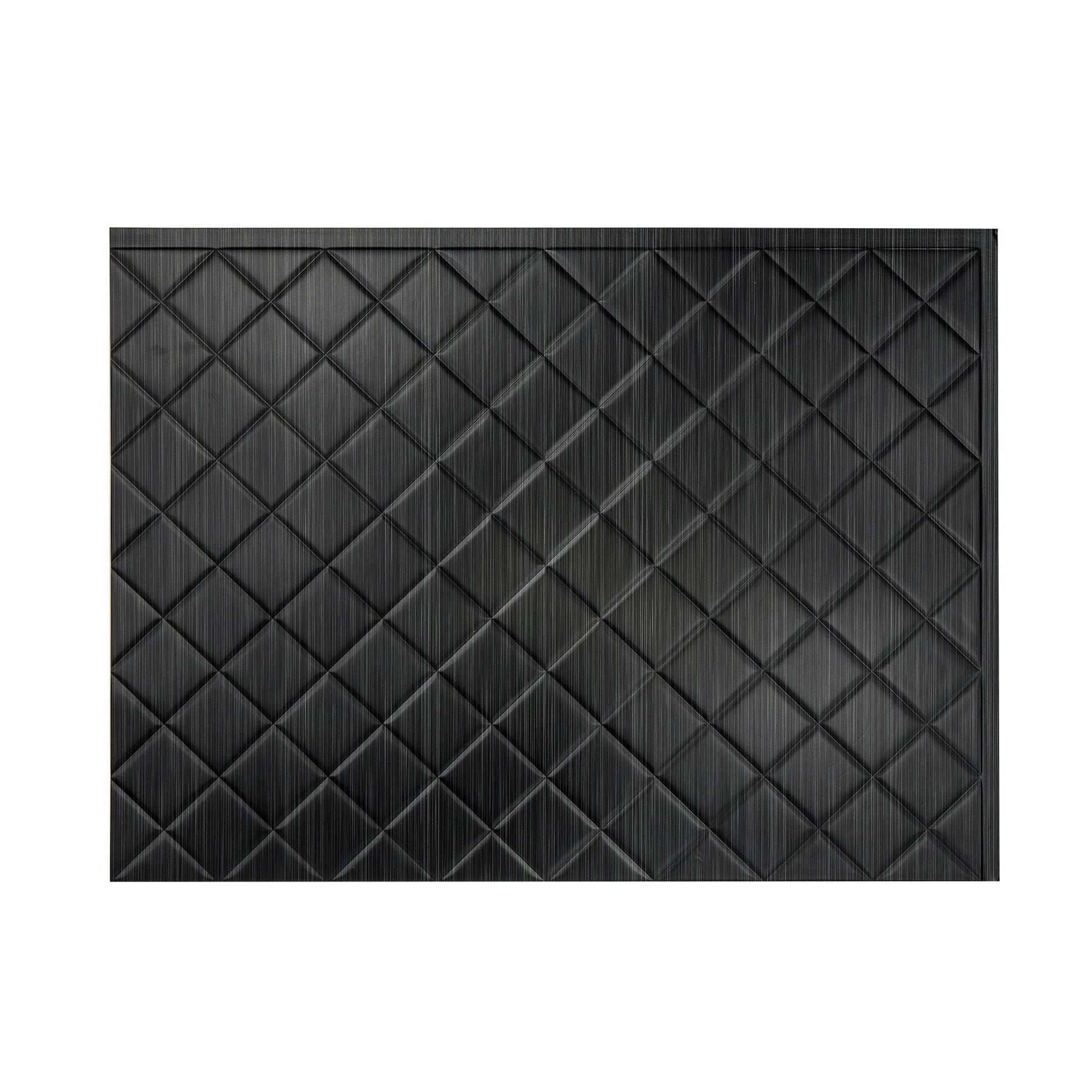 Fasade Quilted Decorative Vinyl Backsplash Panel - 5 Pack - Brushed Onyx PB5442 - Product image 1