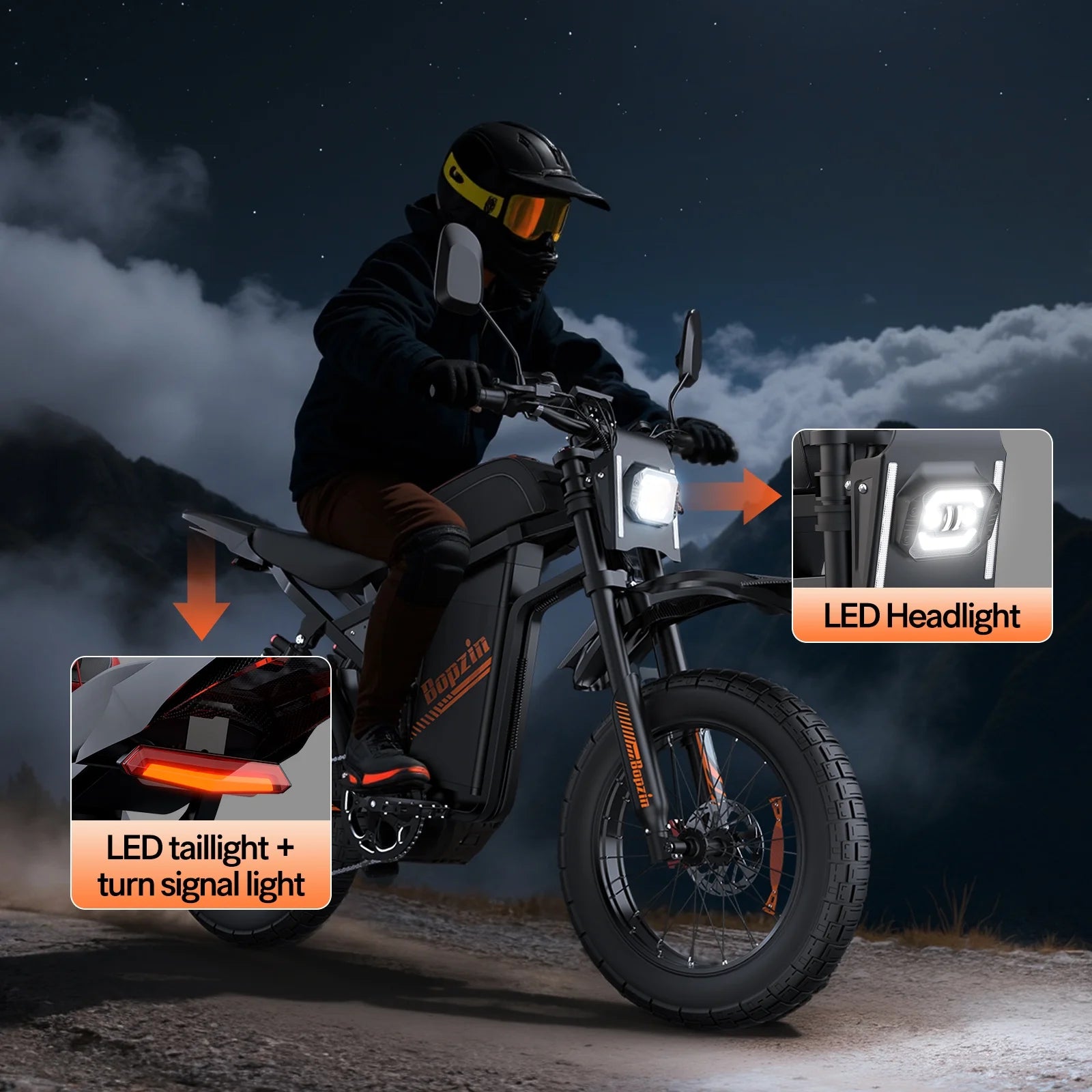 Electric Dirt Bike for Adults, 60V 35ah, 3000W 45 MPH & 37 - 68 Miles Electric Motorcycle - Product image 15