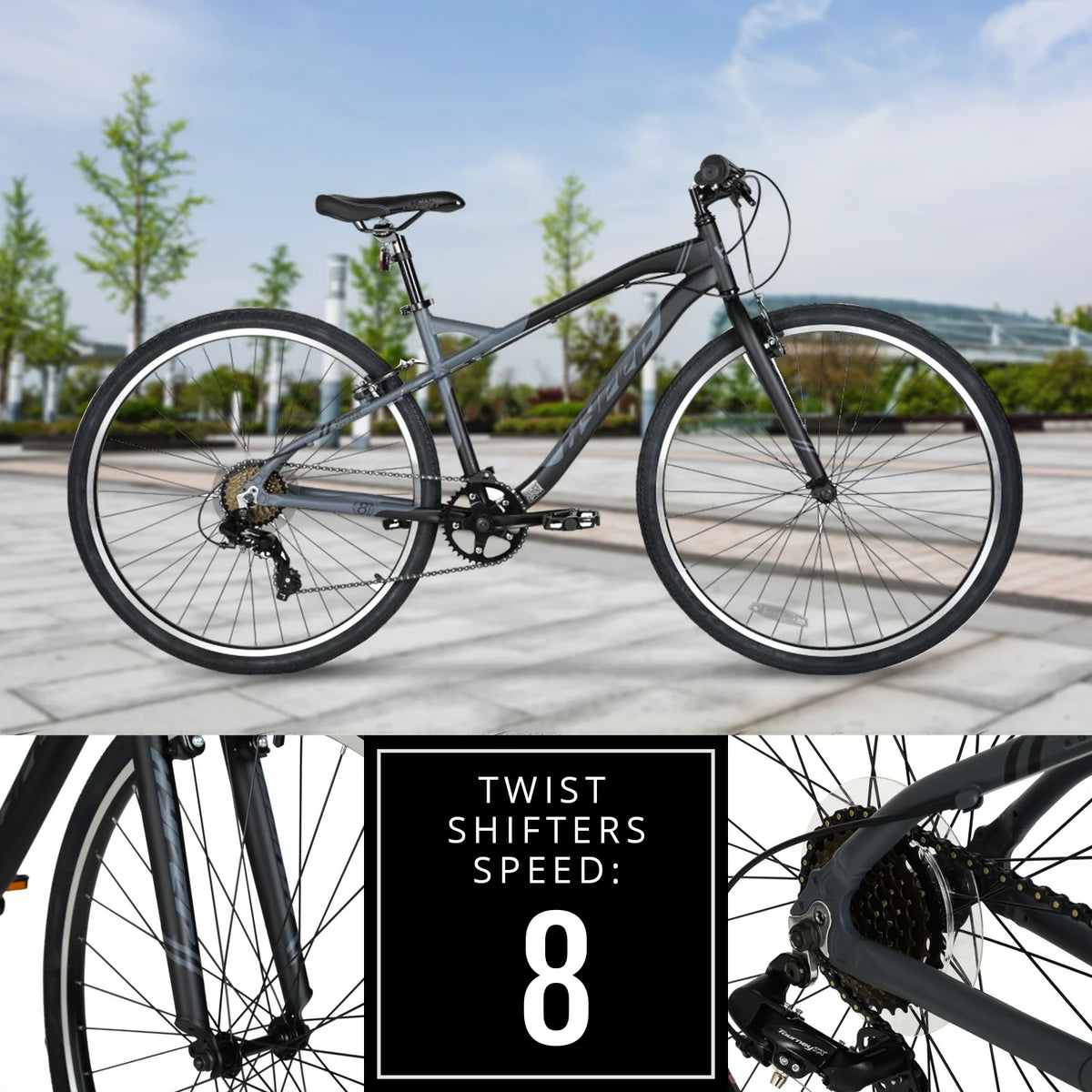 700c Hyper Bicycles Urban Bike for Adults, Gray, Character Group: Urban - Product image 2