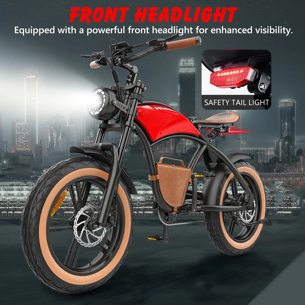 Hidoes B10 Electric Mountain Bike for Men/Woman 1000W Adult Electric Bicycle 20" Fat Tire Off Road E - Product image 22