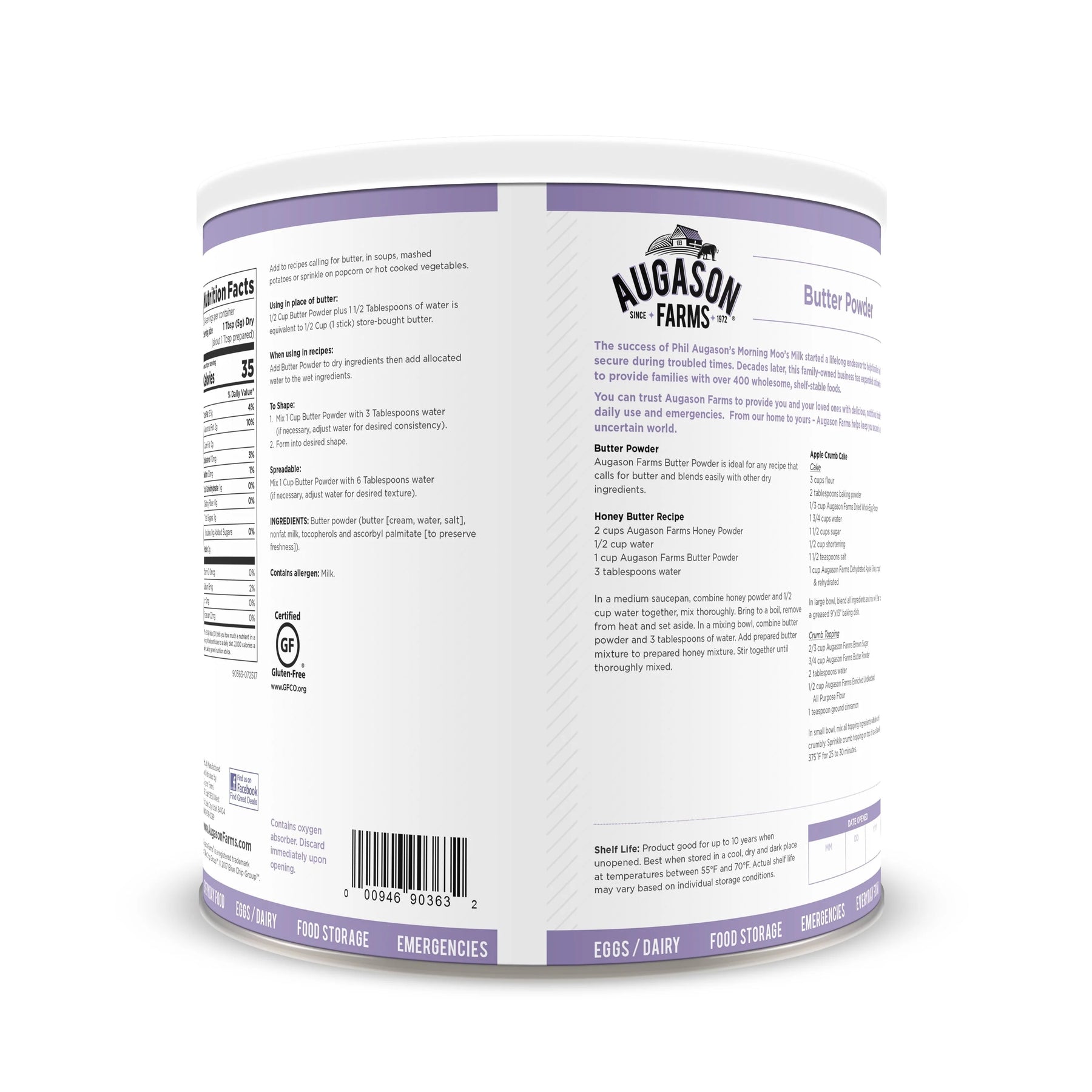 Augason Farms Butter Powder 2 lb 4 oz No. 10 Can - Product image 5