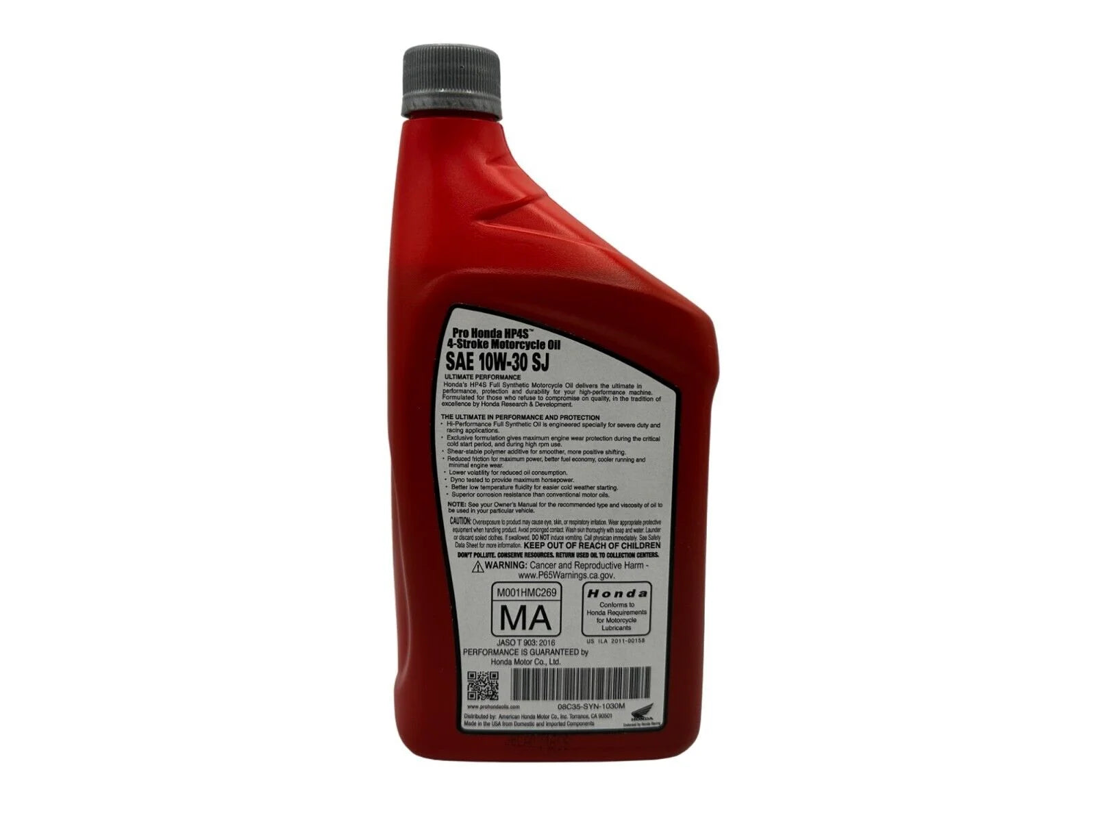 Honda HP4S 10W30 Full Synthetic 4 Stroke Motor Oil 08C35 - SYN - 1030M - 6 Pack - Product image 4