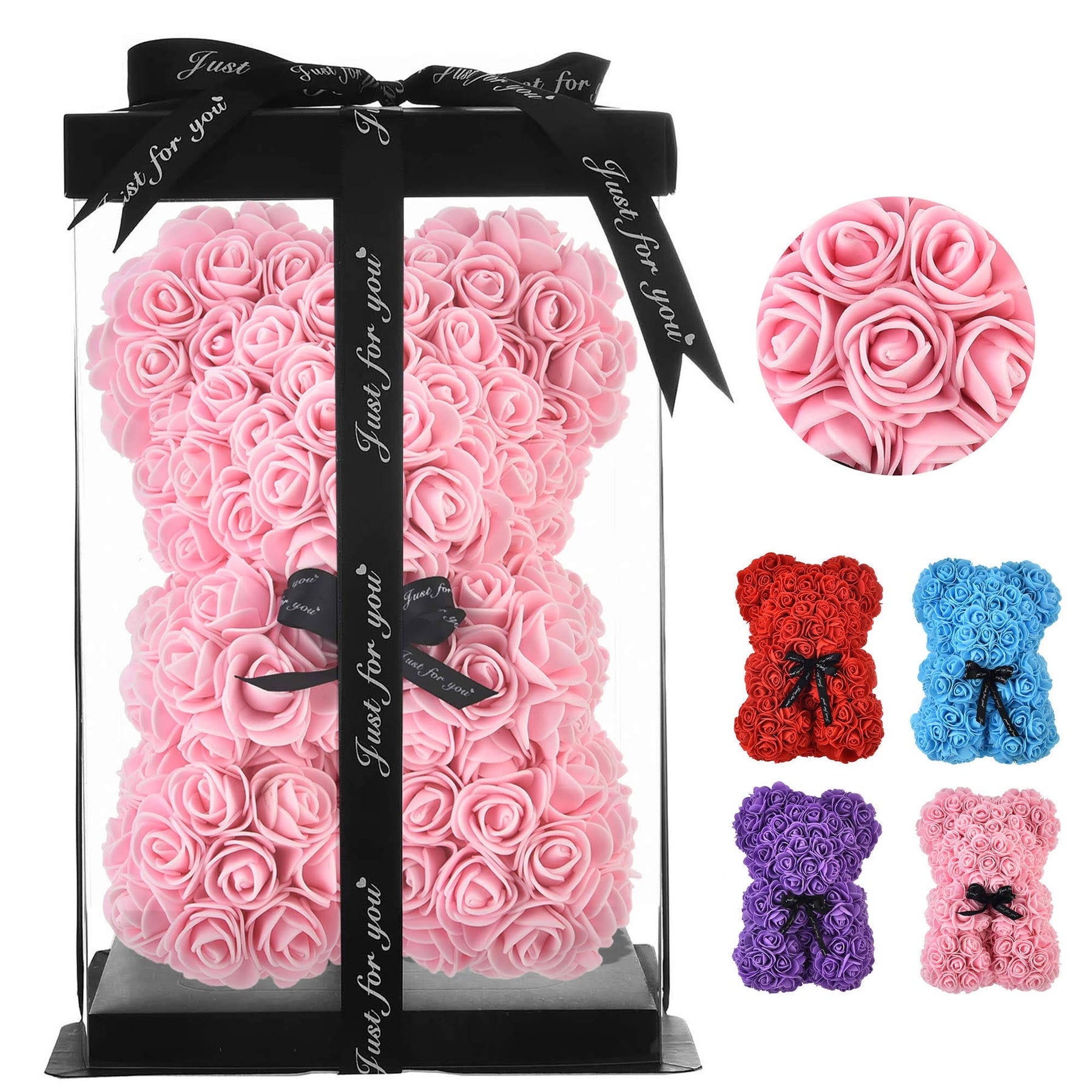 Artificial Flowers Rose Bear, Rose Teddy Bear, Flower Bear Cub, Forever Rose Everlasting Flower for Window - Product image 1
