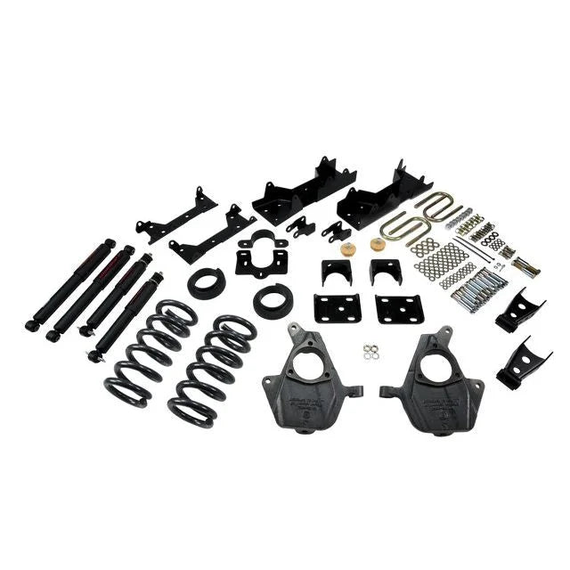 BELLTECH 672ND LOWERING KITS Front And Rear Complete Kit W/ Nitro Drop 2 Shocks 2001-2006 Chevrolet Silverado/Sierra (Ext Cab) 4 in. or 5 in. F/6 in. or 7 in. R drop W/O Nitro Drop II Shocks