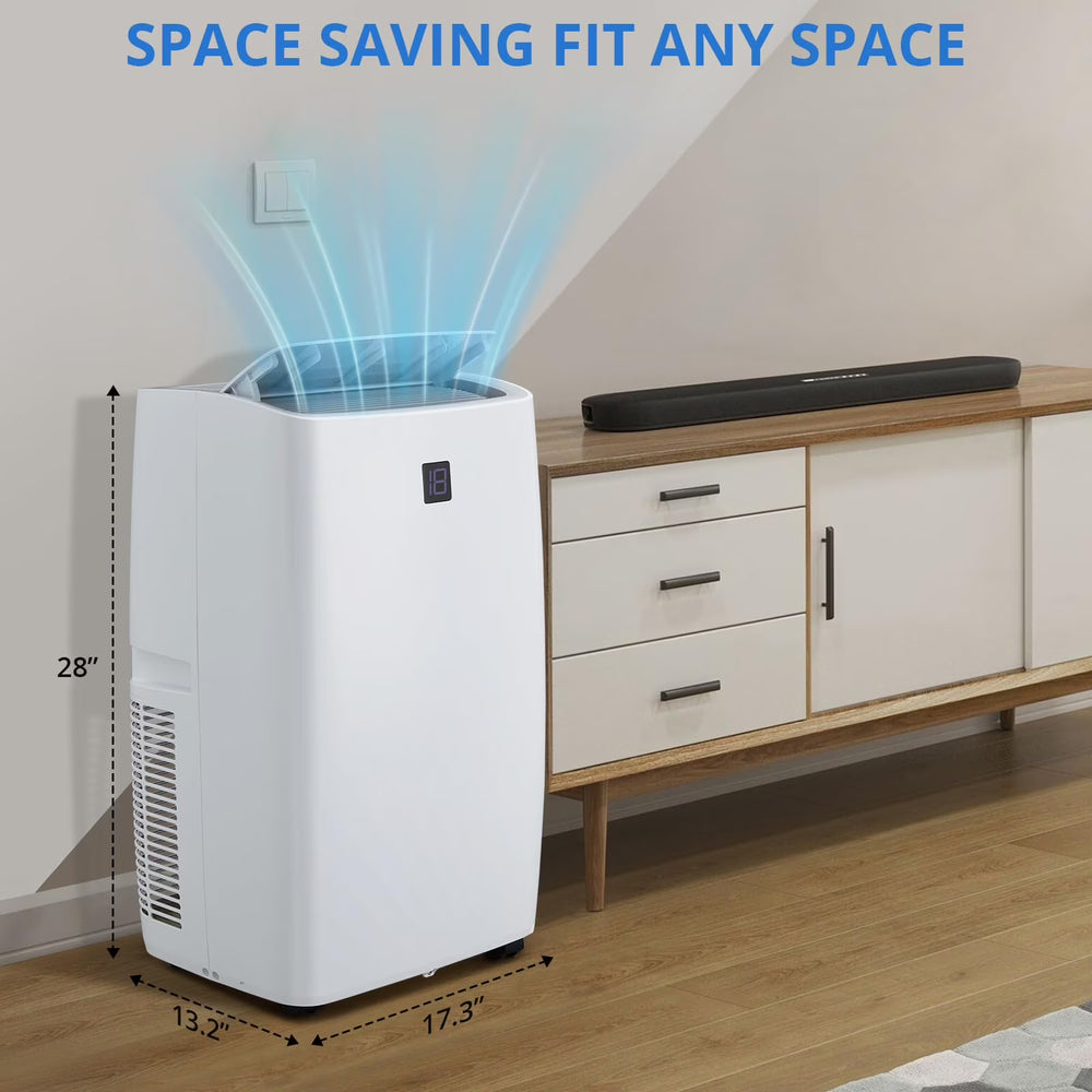 TROPOW 14000BTU Portable Air Conditioners Cool up to 750 Sq.ft, 4 in 1 Portable AC Unit with Remote Control/Dehumidifier/3 Speeds Fan/Sleep
