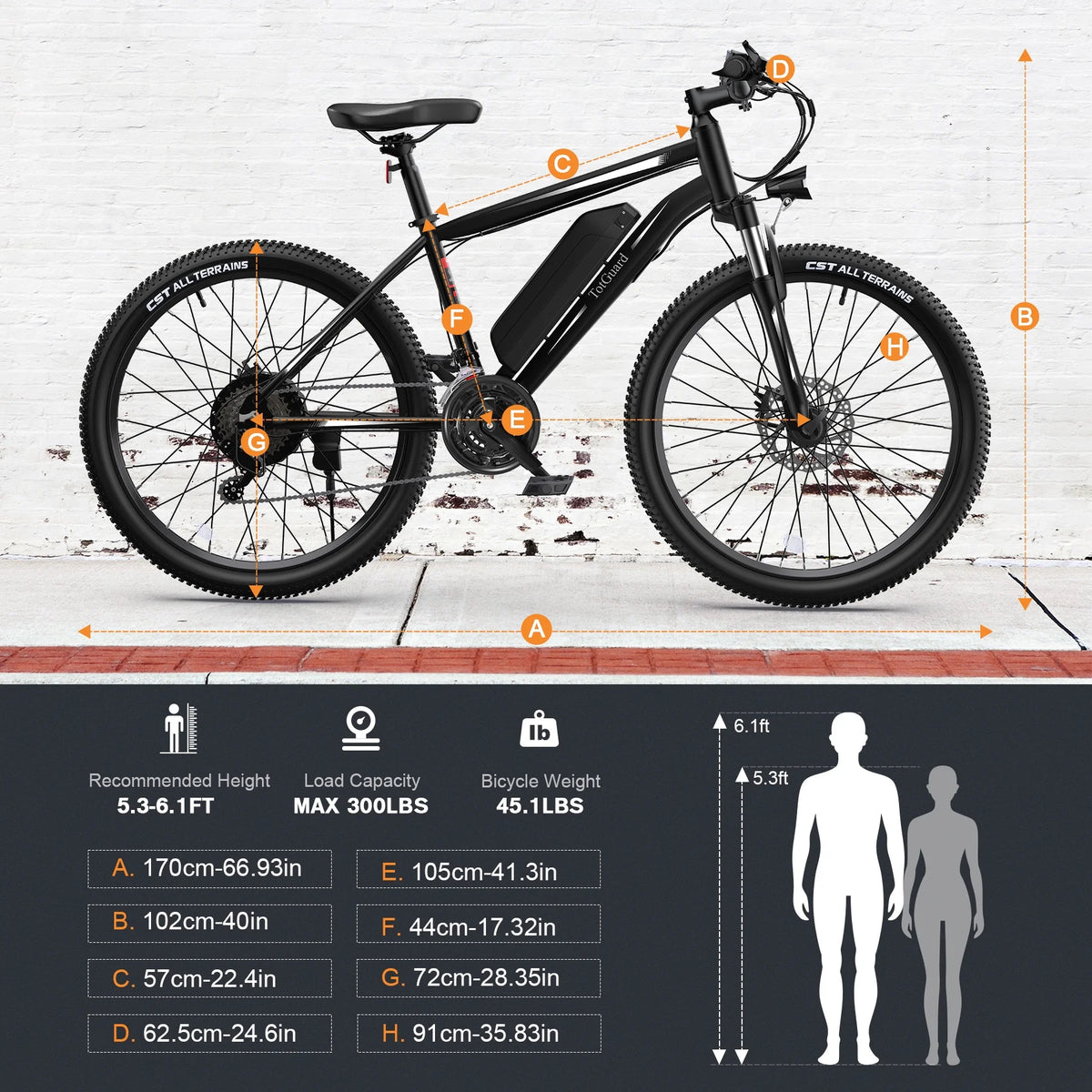 Totguard Electric Bike for Adults, 26" Ebike 350W Adult Electric Bicycles - Product image 6