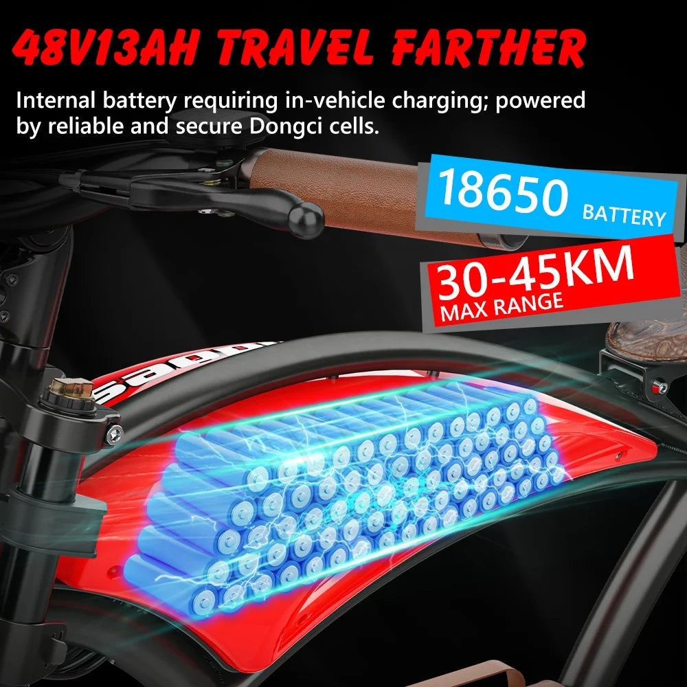 Hidoes B10 Electric Mountain Bike for Men/Woman 1000W Adult Electric Bicycle 20" Fat Tire Off Road E - Product image 20