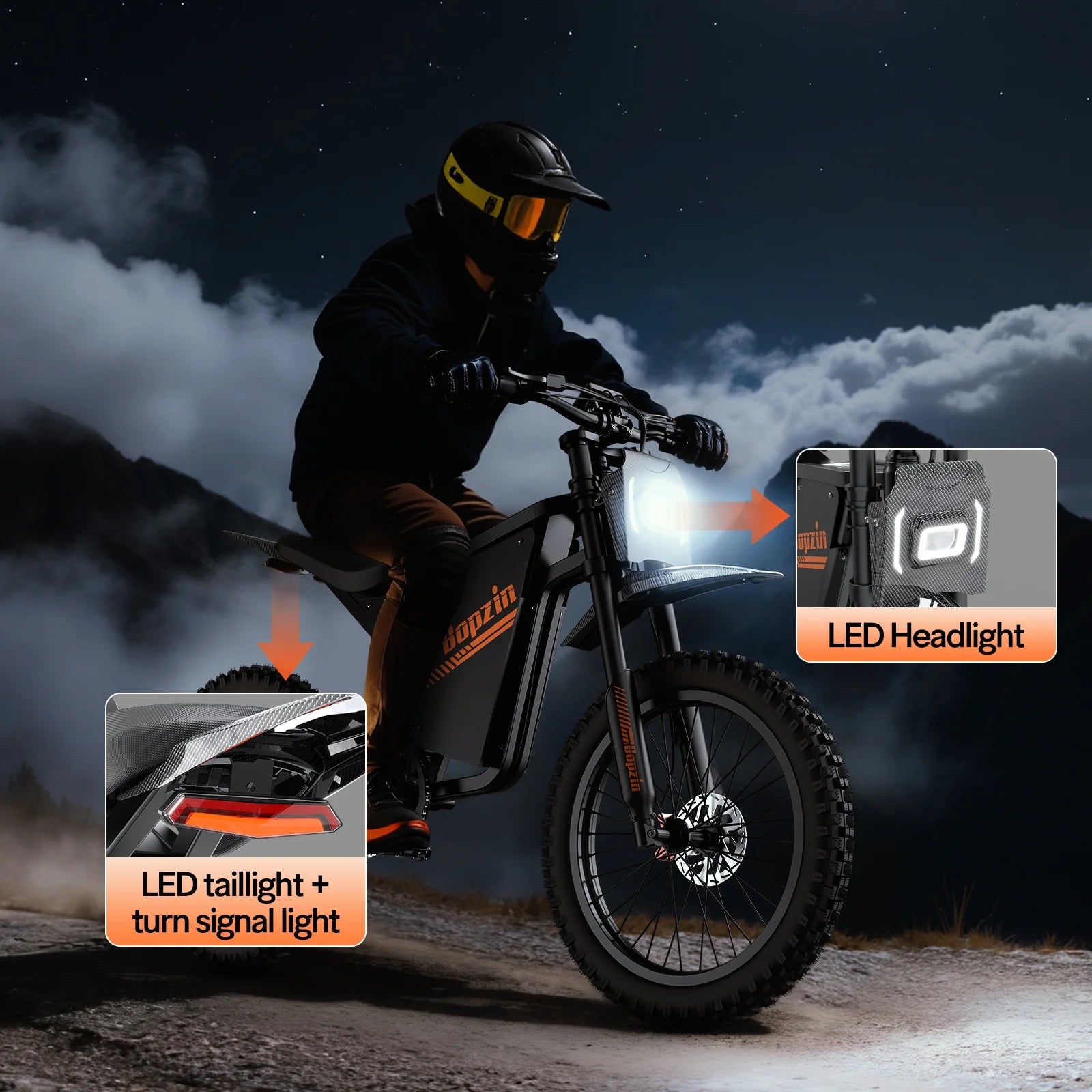 Electric Dirt Bike for Adults, 60V 35ah, 3000W 45 MPH & 37 - 68 Miles Electric Motorcycle - Product image 7