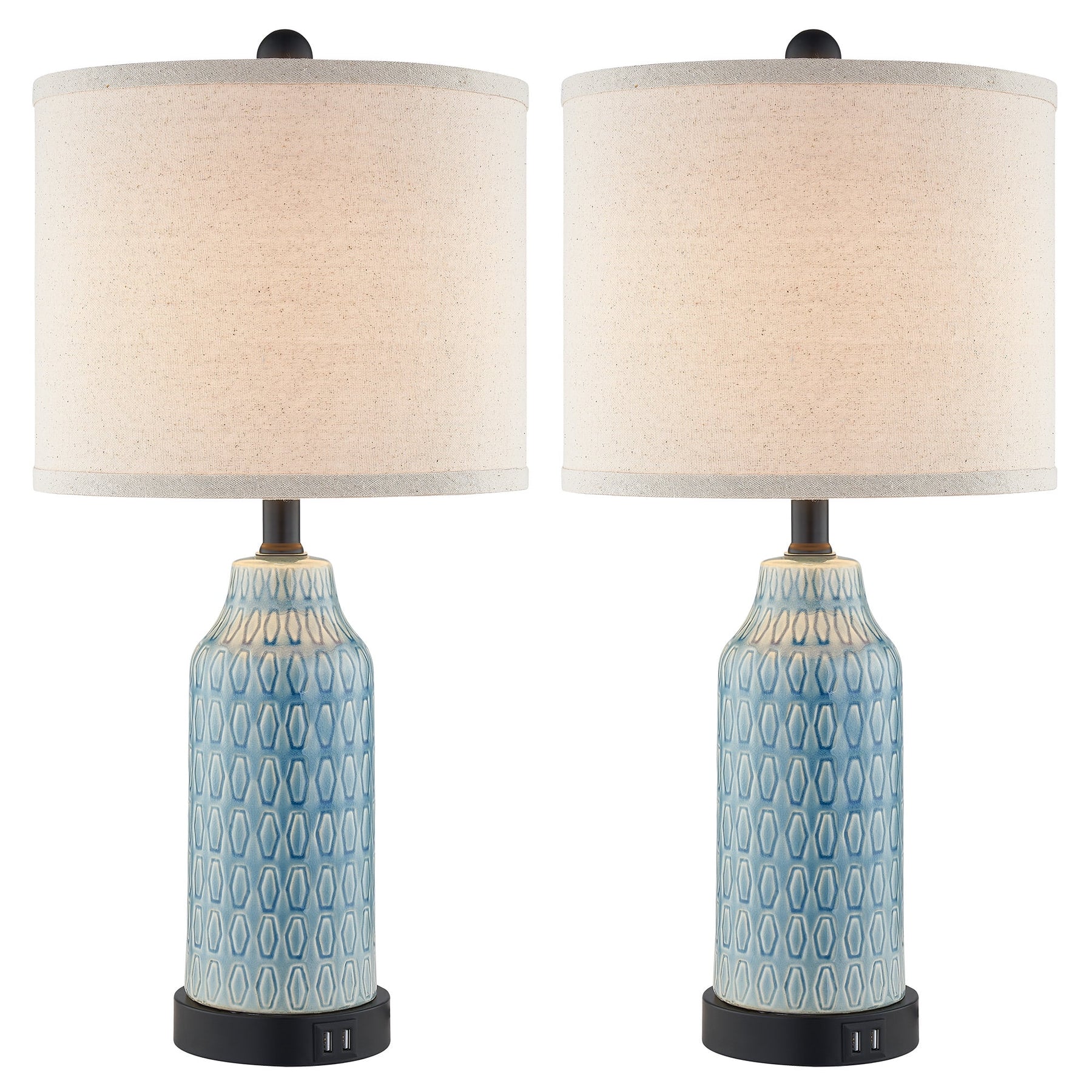 Cinkeda Table Lamp Set of 2 for Living Room Bedroom with USB Ports AC Outlet 3 Way Dimmable Touch - Product image 17