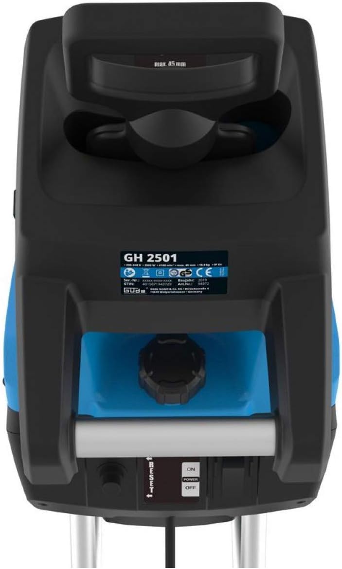 Güde 94372 GH 2501 Garden chopper with automatic suspension arm 45 l, Blue