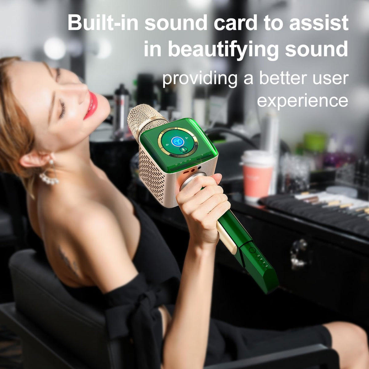TOSING V1 Pro Professional 20W Karaoke Machine for Adults/In-Bed Microphone,U-Segment Receiver Link to Bluetooth Speaker Sing AMP/TV/PC/Cars/Smartphone