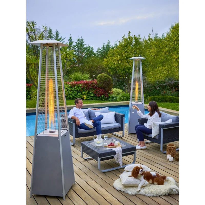 Outdoor gas heating - Pyramid - Black - 13 kW - Favex protective cover -