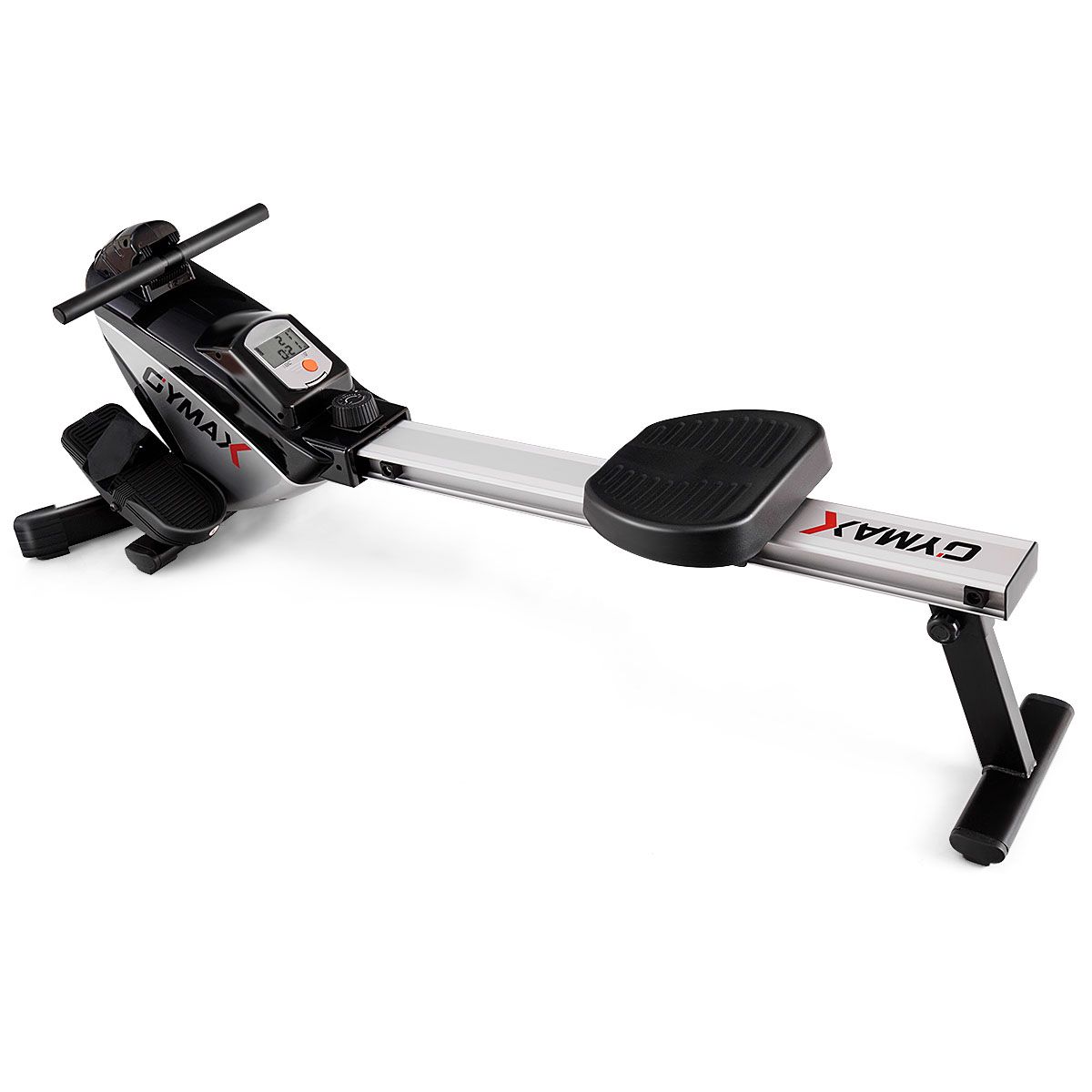 Foldable Magnetic Rowing Machine 8 Resistance Levels Digital LCD Display Weight Supported 100 KG for Home and Office -
