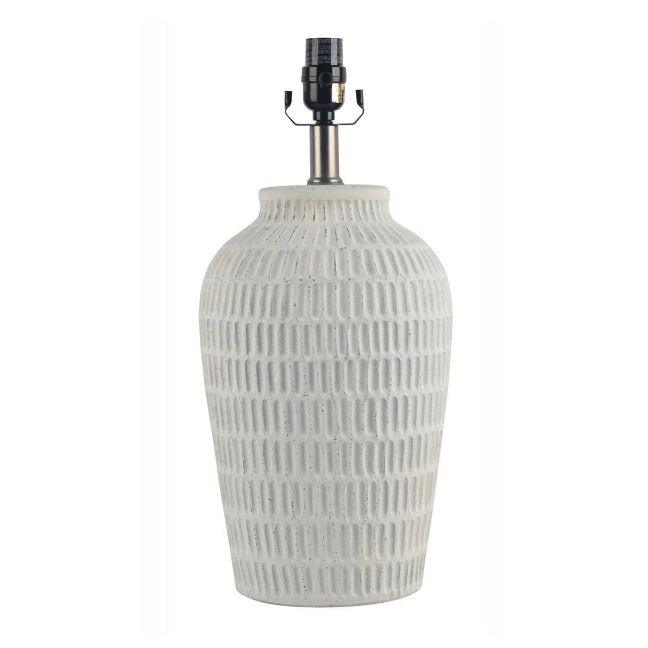 Large Ceramic Textured Table Lamp Base White - Threshold