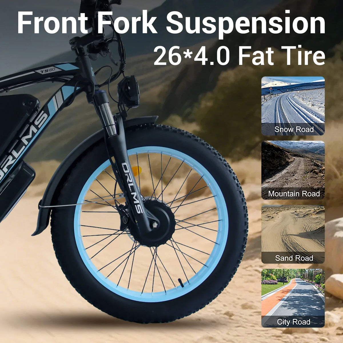 (US in Stock) 5000W Peak Dual Motor Electric Bike for Adults, 60V 25AH Removable Battery Ebike - Product image 17
