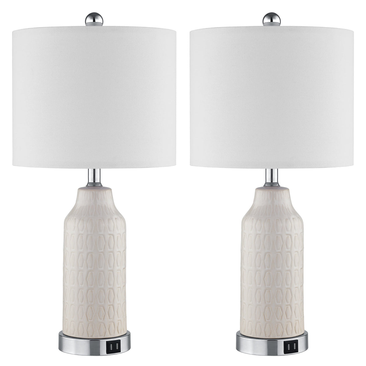 Cinkeda Table Lamp Set of 2 for Living Room Bedroom with USB Ports AC Outlet 3 Way Dimmable Touch - Product image 24