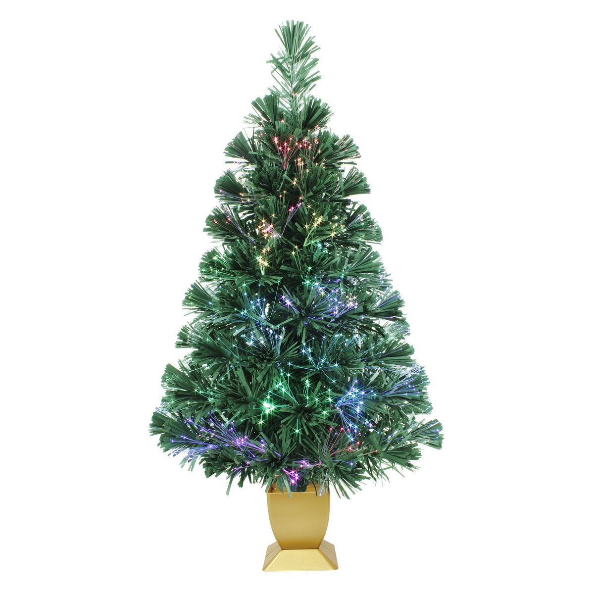 Holiday Time Prelit LED Fiber Optic Spruce Artificial Christmas Tree - Green - 32 ft