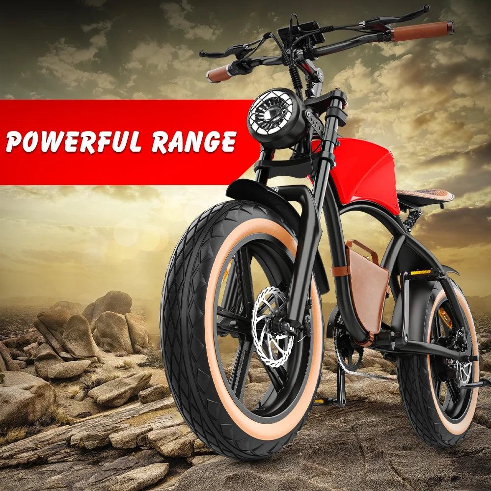 Hidoes B10 Electric Mountain Bike for Men/Woman 1000W Adult Electric Bicycle 20" Fat Tire Off Road E - Product image 19