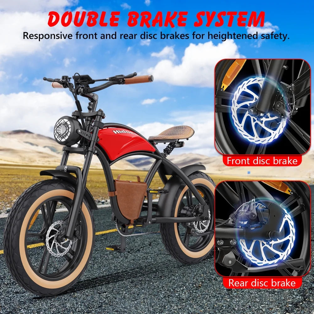Hidoes B10 Electric Mountain Bike for Men/Woman 1000W Adult Electric Bicycle 20" Fat Tire Off Road E - Product image 13