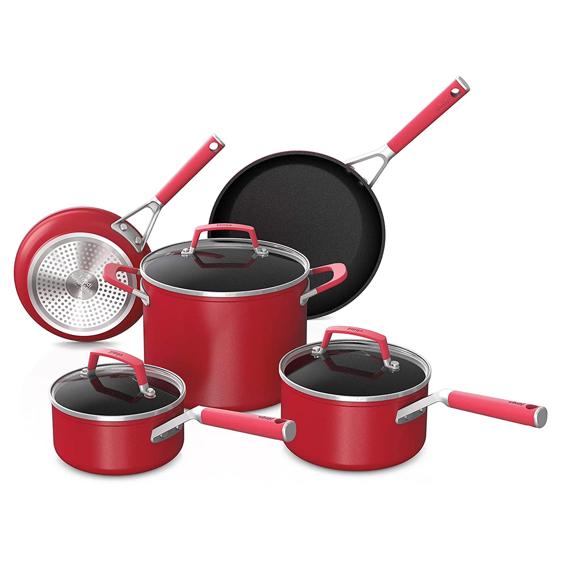 Ninja Foodi Neverstick Vivid Oven Safe 8 Piece Pots and Pans Cookware Set - Product image 1