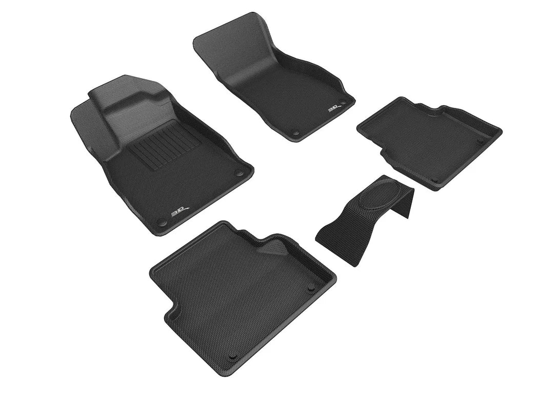 3D MAXpider L1AD05401509 - 19-23 Audi A6/A7 / 21-24 RS6/RS7 Kagu 1st & 2nd Row Floormats - Black