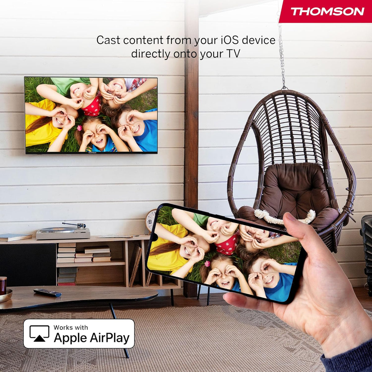 THOMSON 32 Pouces (82 cm) HD LED Fire TV with Alexa voice control AirPlay Triple Tuner (Cable Satellite Antenna) Bluetooth 5.0 HDMI USB ports AV in CI USB - 32HF2S34