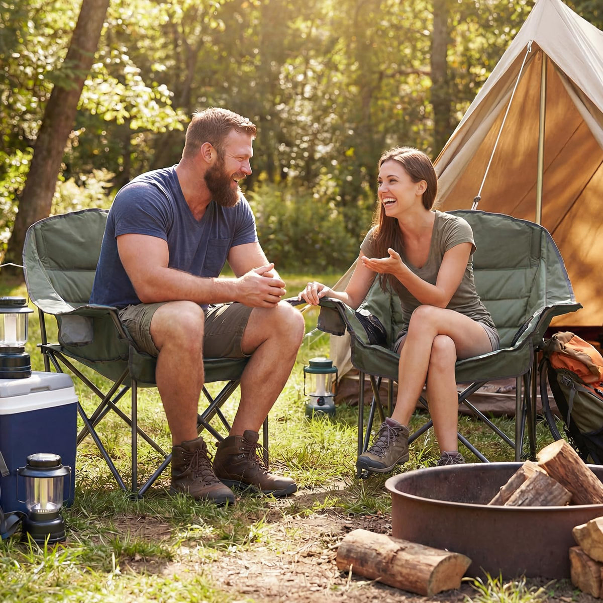 Tangkula Camping Chair - Portable Oversized Outdoor Folding Camp Chair with Padded Seat - Product image 8