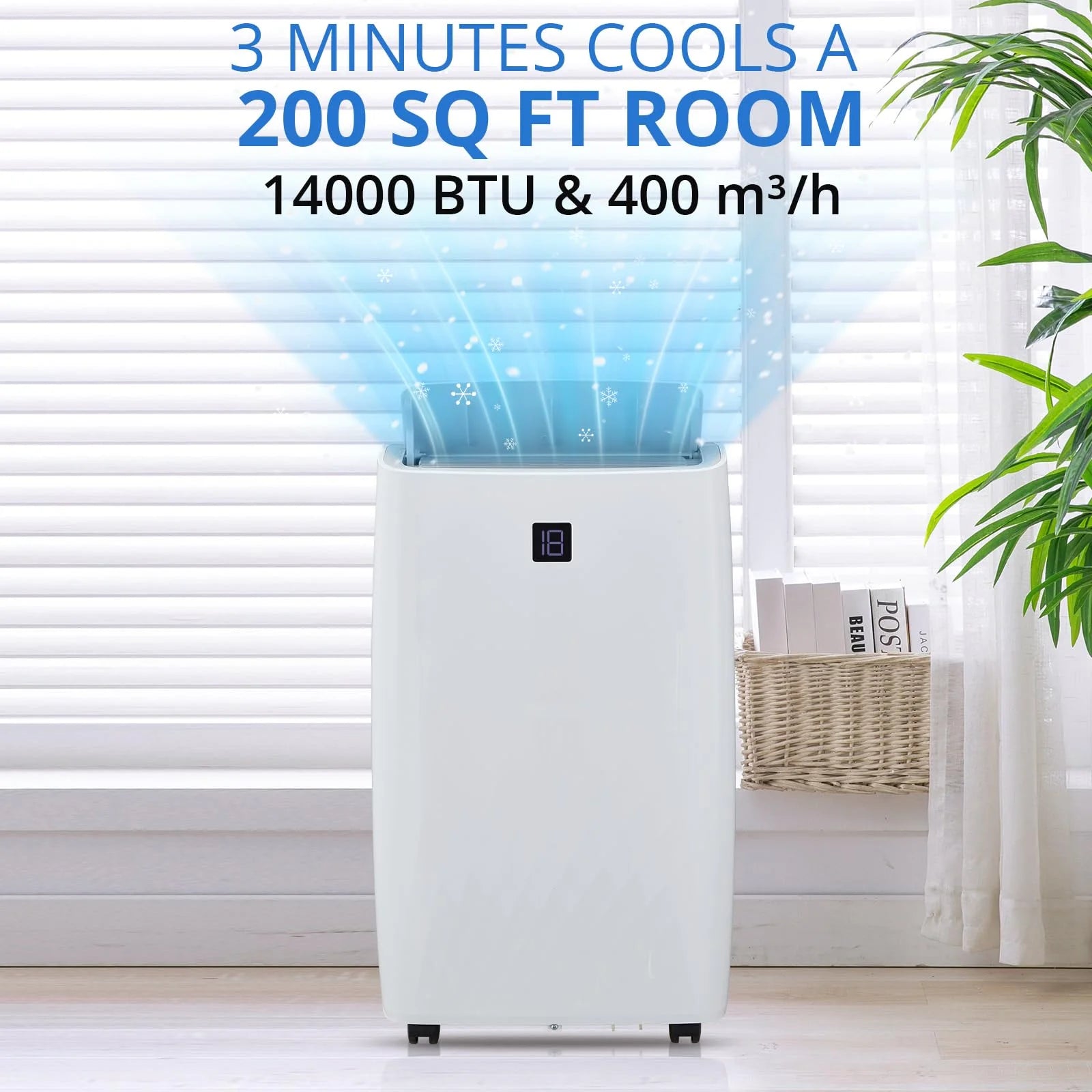 TROPOW 14000BTU Portable Air Conditioners Cool up to 750 Sq.ft, 4 in 1 Portable AC Unit with Remote - Product image 5