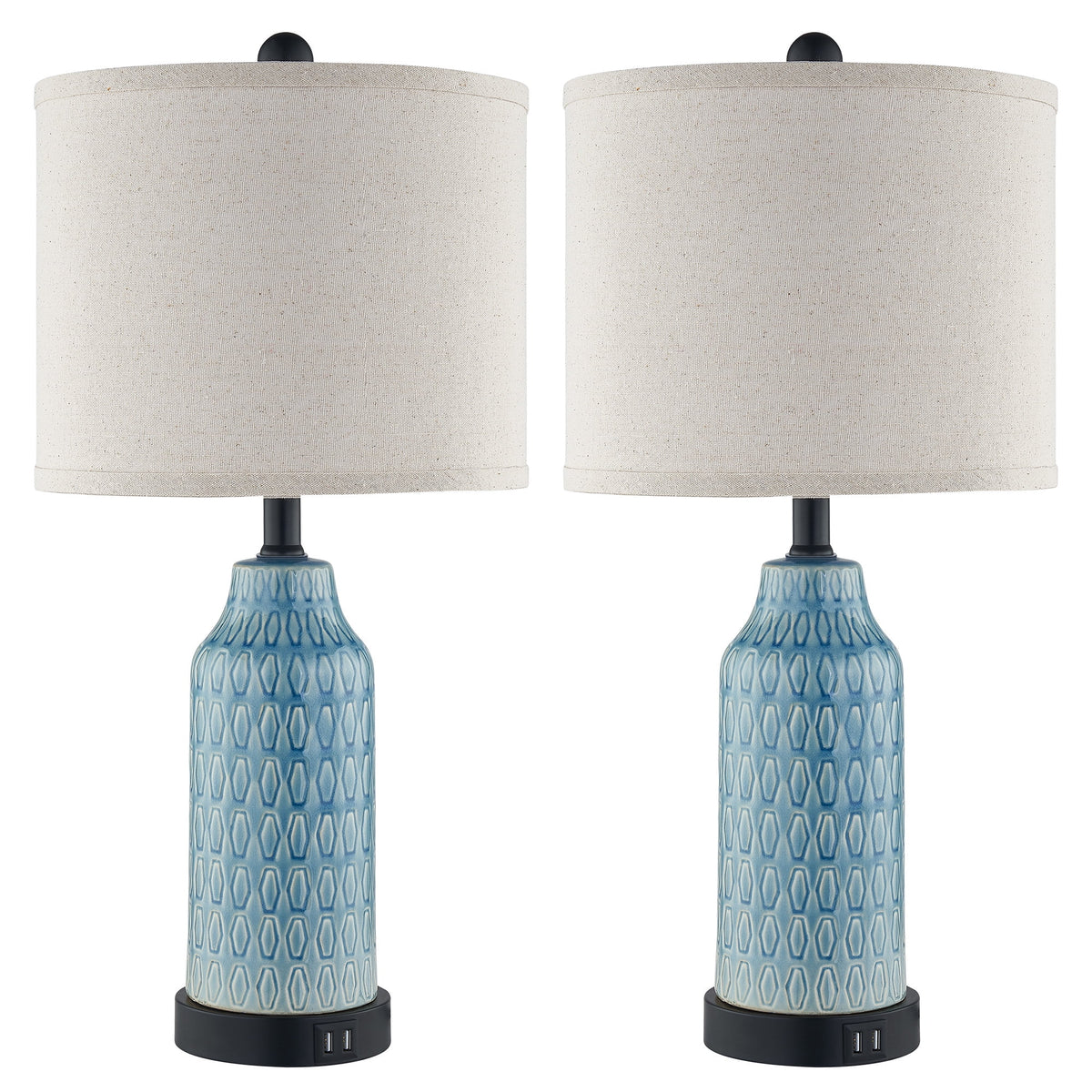 Cinkeda Table Lamp Set of 2 for Living Room Bedroom with USB Ports AC Outlet 3 Way Dimmable Touch - Product image 18