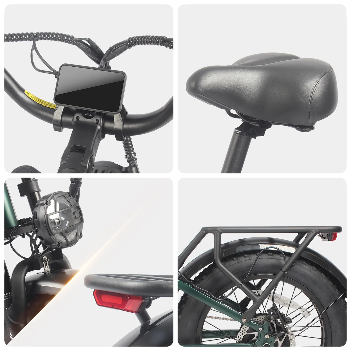 Folding AWD Dual Motor Electric Bike for Adults 20*4.0'' 2300w UL2849 48v 20ah, 7 Speeds - Product image 11