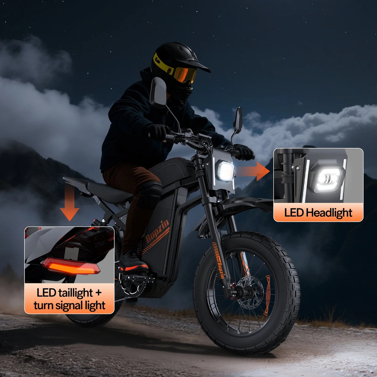 Electric Dirt Bike for Adults, 60V 35ah, 3000W 45 MPH & 37 - 68 Miles Electric Motorcycle - Product image 15