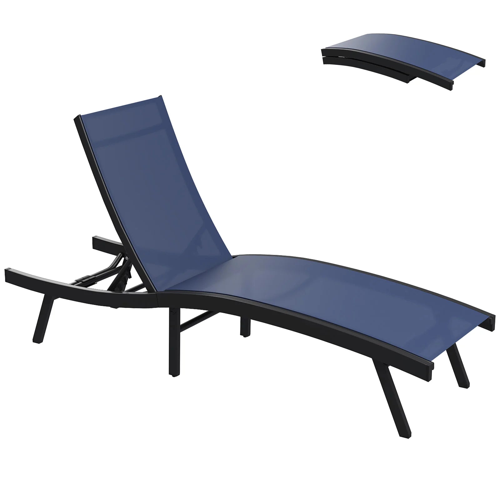 AECOJOY Outdoor Chaise Lounge, All Weather Pool Lounge Chairs Ergonomic Design (Navy, 2 PCs) - Product image 10