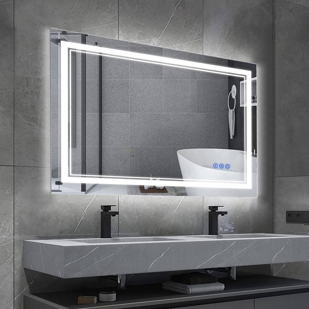 Hedwige Timing Function LED Anti-Fog Bathroom / Vanity Mirror Brayden Studio Size: 28" x 36" - Product image 1