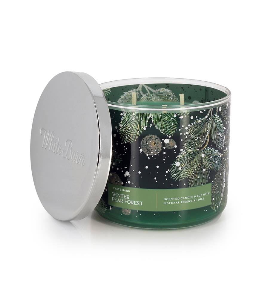 Bath & Body Works Accents - Winter Pear Forest Candle Bath and Body Works - Color: Green/Silver - Size - Product image 1
