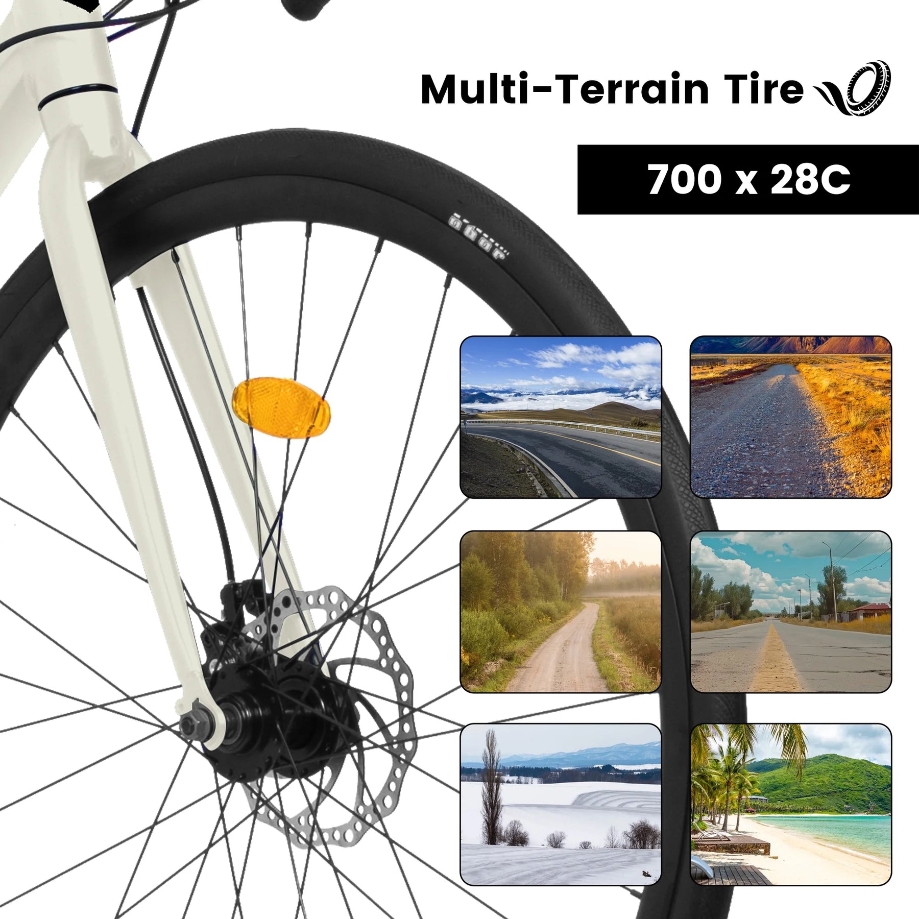 POVANLI 700C Road Bike for Men Women, 16 - Speed Outdoor Bike Disc Brakes - Product image 17