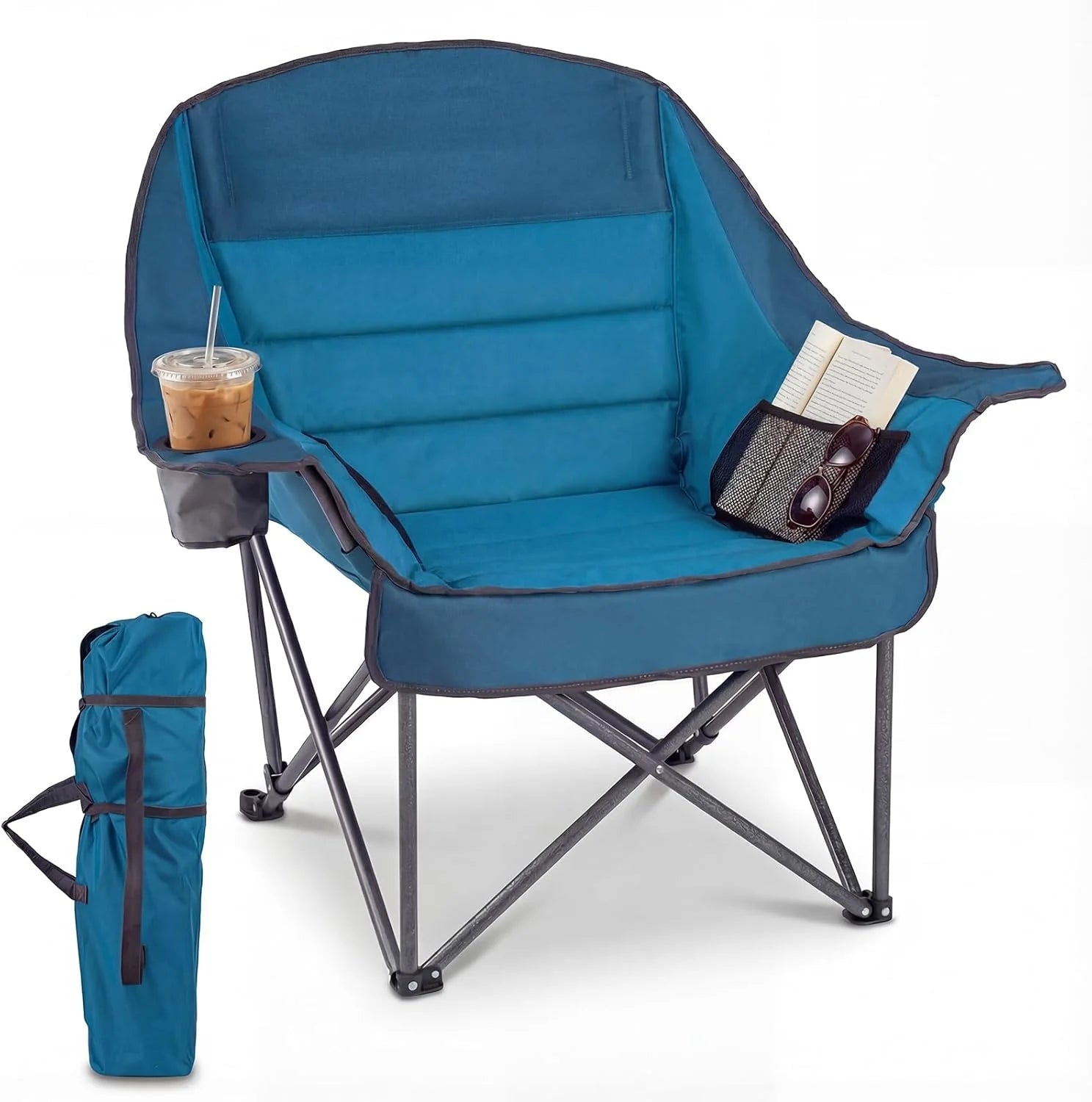 Tangkula Camping Chair - Portable Oversized Outdoor Folding Camp Chair with Padded Seat - Product image 10