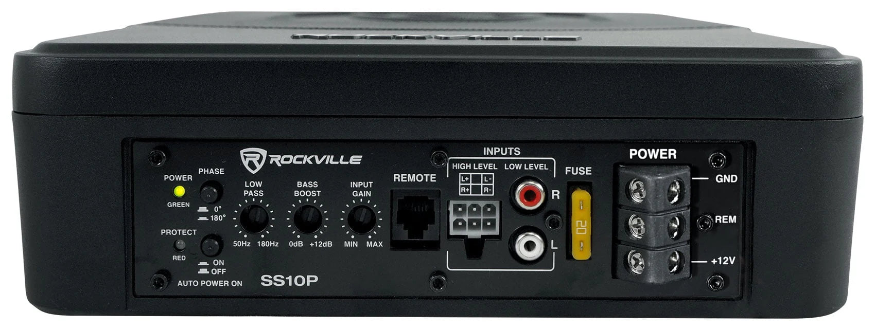 Rockville SS10P 10" 800w Slim Under - Seat Powered Car/Truck Subwoofer Sub+Amp Kit - Product image 10