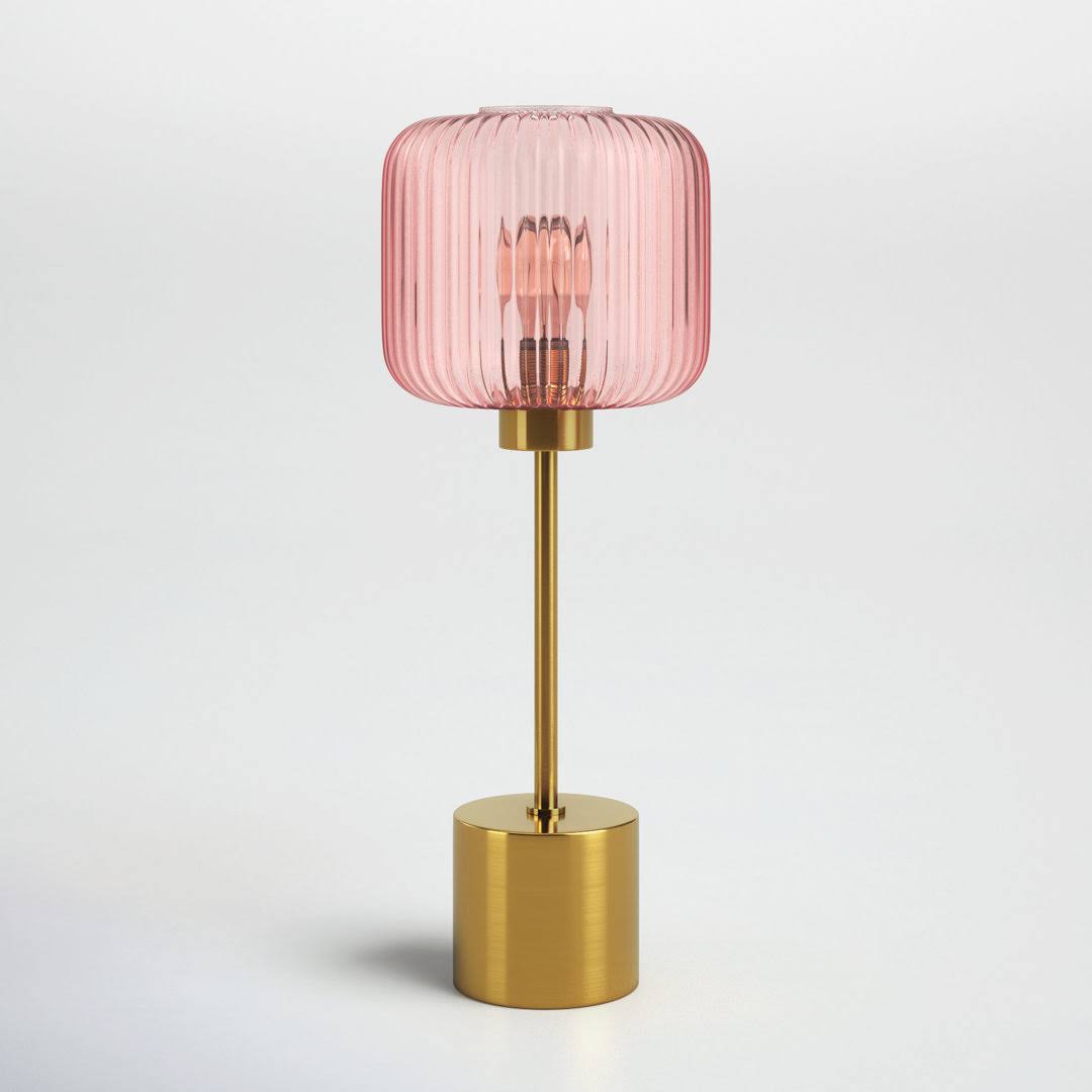 Gracieleigh 21.25" Table Lamp Joss & Main Shade Color: Pink - Product image 1