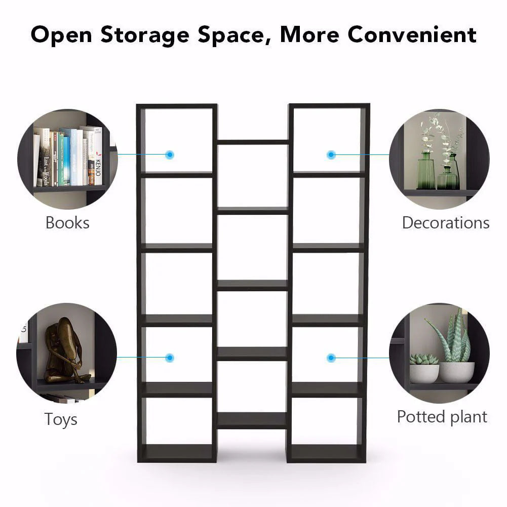 Tribesigns Modern Bookcase, 5 - Shelf Storage Organizer Bookshelf with 14 - Product image 4