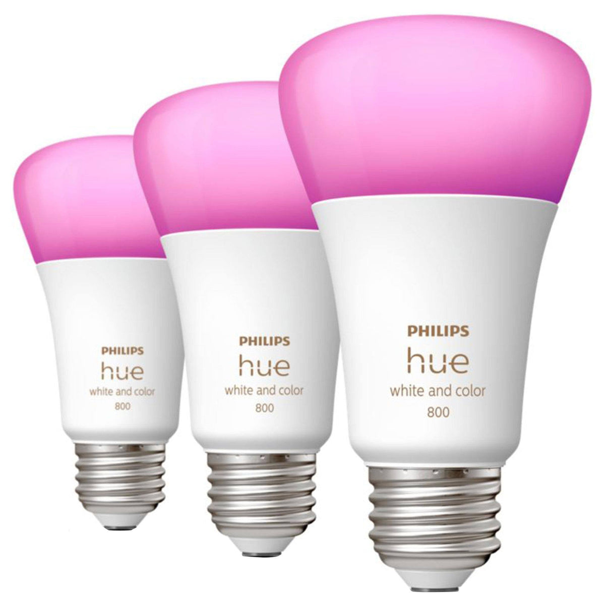 Philips 562785 Hue White & Color Ambiance A19 Bluetooth LED Smart Bulbs 3-Pack - Product image 1