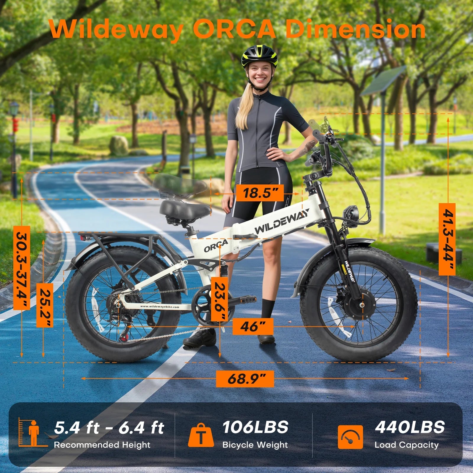 Folding AWD Dual Motor Electric Bike for Adults 20*4.0'' 2300w UL2849 48v 20ah, 7 Speeds - Product image 12