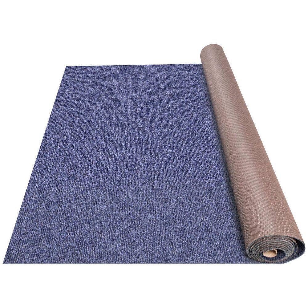 VEVOR Indoor/Outdoor Carpet 6 ft. x 29.5 ft. Waterproof Back Texture Outdoor Rug, Deep Blue - Product image 1