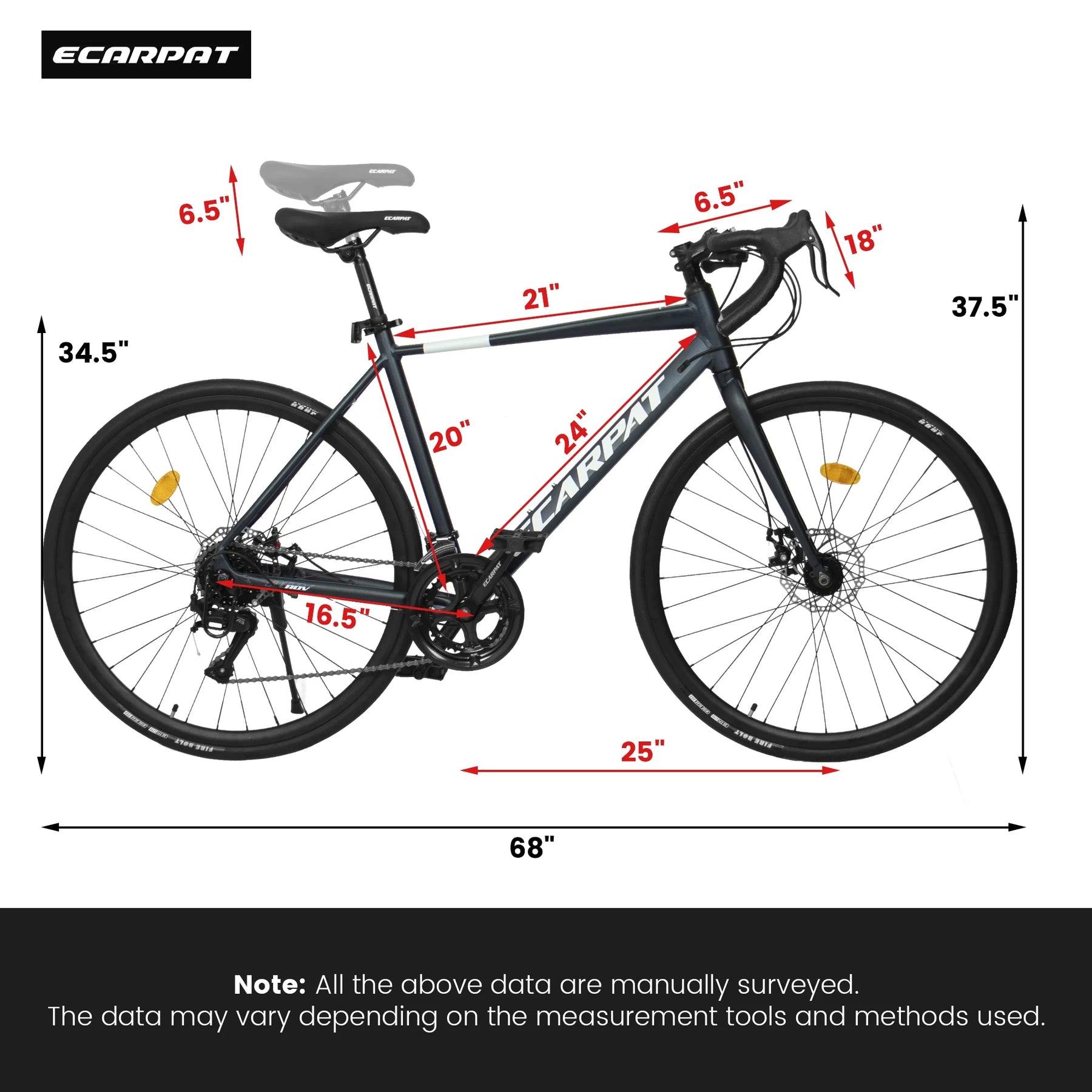 POVANLI 700C Road Bike for Men Women, 16 - Speed Outdoor Bike Disc Brakes - Product image 2
