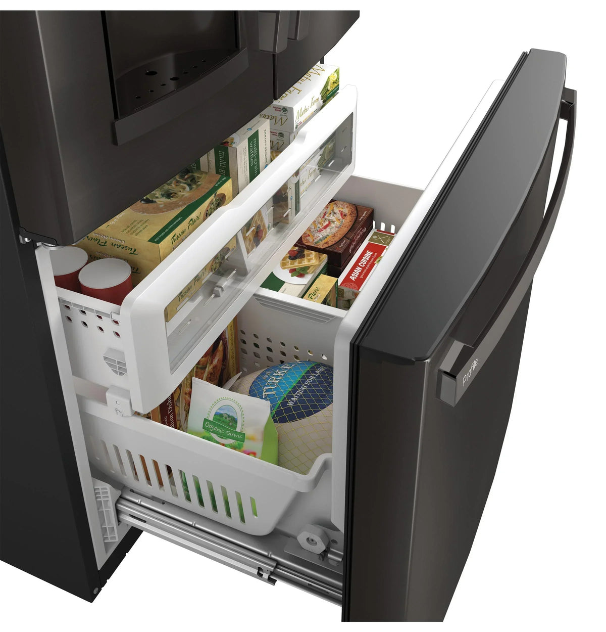 Appliances PFE28KBLTS 36 Inch French Door Refrigerator Black Stainless Steel - Product image 3