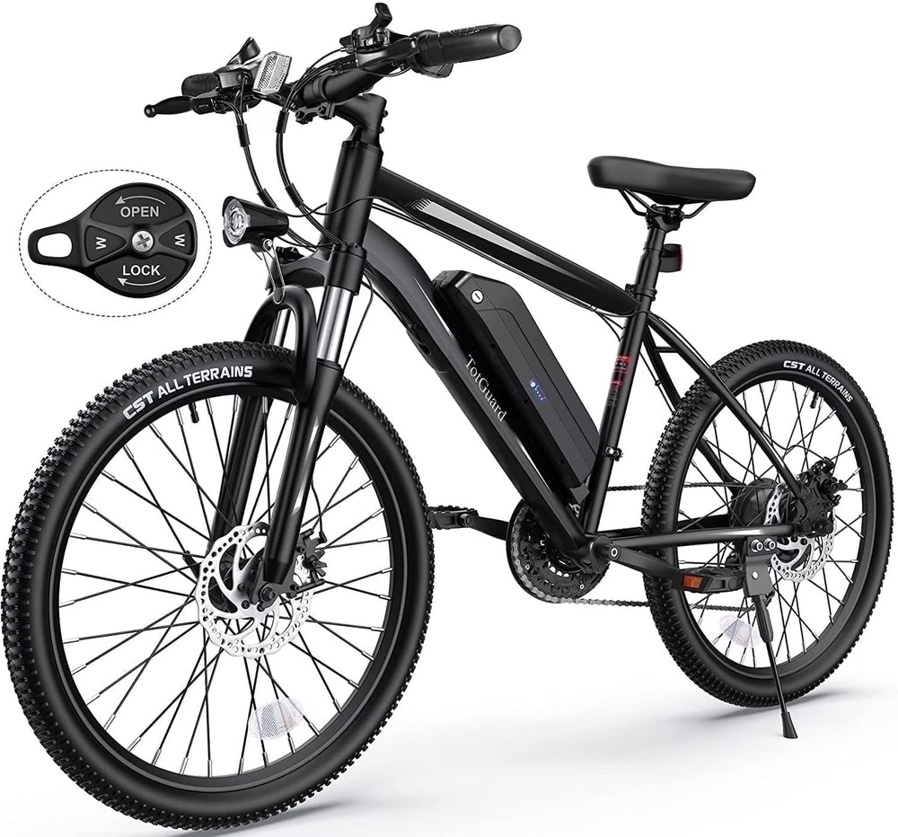 Totguard Electric Bike for Adults, 26" Ebike 350W Adult Electric Bicycles, Electric Mountain Bike with 36V 10.4ah Battery, Suspension Fork